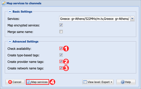 Παραμετροποίηση Tvheadend - Βήμα 08β